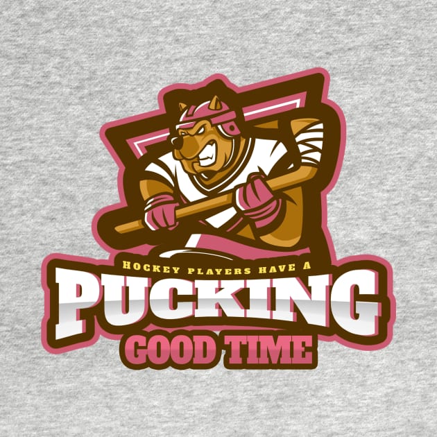 Hockey players have a pucking good time by DnJ Designs